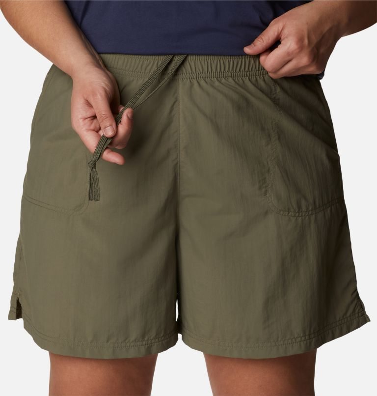Women's Columbia Sandy River Shorts Olive | Plus Size CA-WCA30